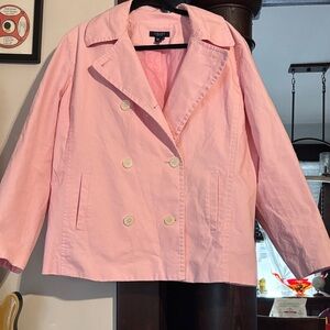 Champs Light Pink Double-Breasted Pea Coat